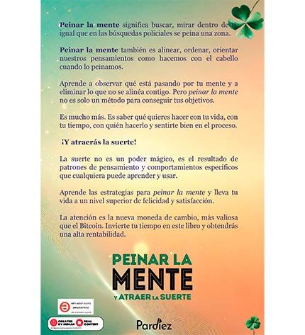Peinar la Mente - contraportada libro