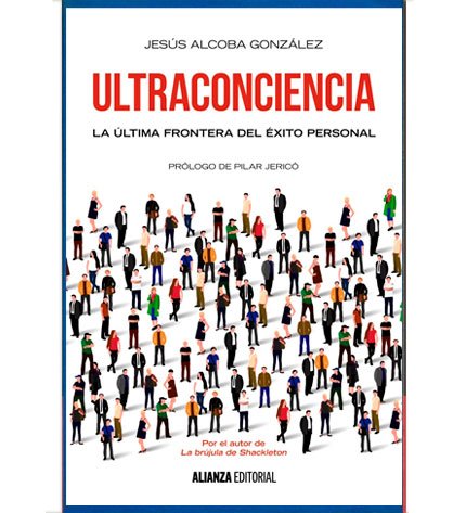 portada libro ultraconciencia con mucha gente vista desde lejos con fondo blanco